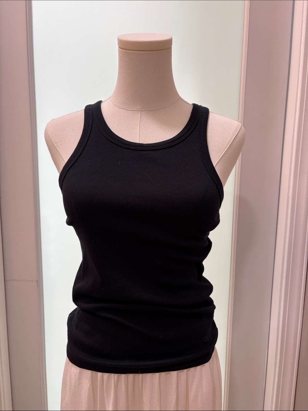 TWO Classic Black Ribbed Racerback Tank Top - Women's